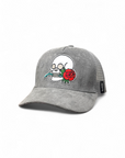 Skull & Roses - Grey Suade Trucker Cap