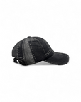 Squared up Denim Cap - Black