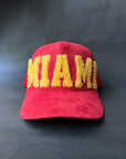MIAMI - Red Suade Trucker Cap
