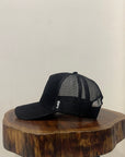Suede Trucker cap - Solid Black