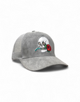 Skull & Roses - Grey Suade Trucker Cap
