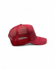 Suede Trucker cap - Solid Red
