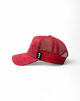 Suede Trucker cap - Solid Red