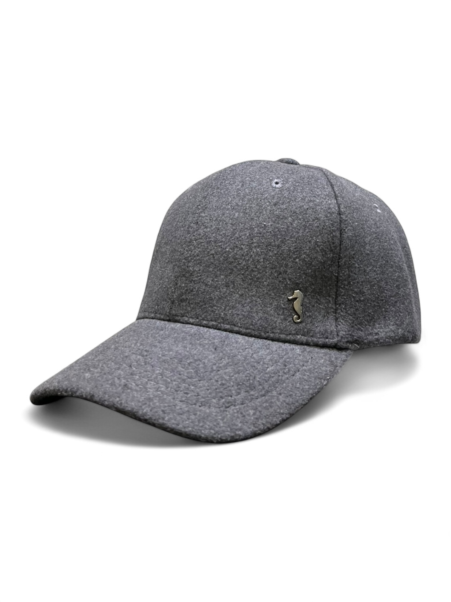 Gray baseball cap woolen Fabric