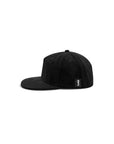 Two Tone Corduroy Snapback Cap - Black