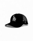 LA Rhinestone - Suede Trucker cap