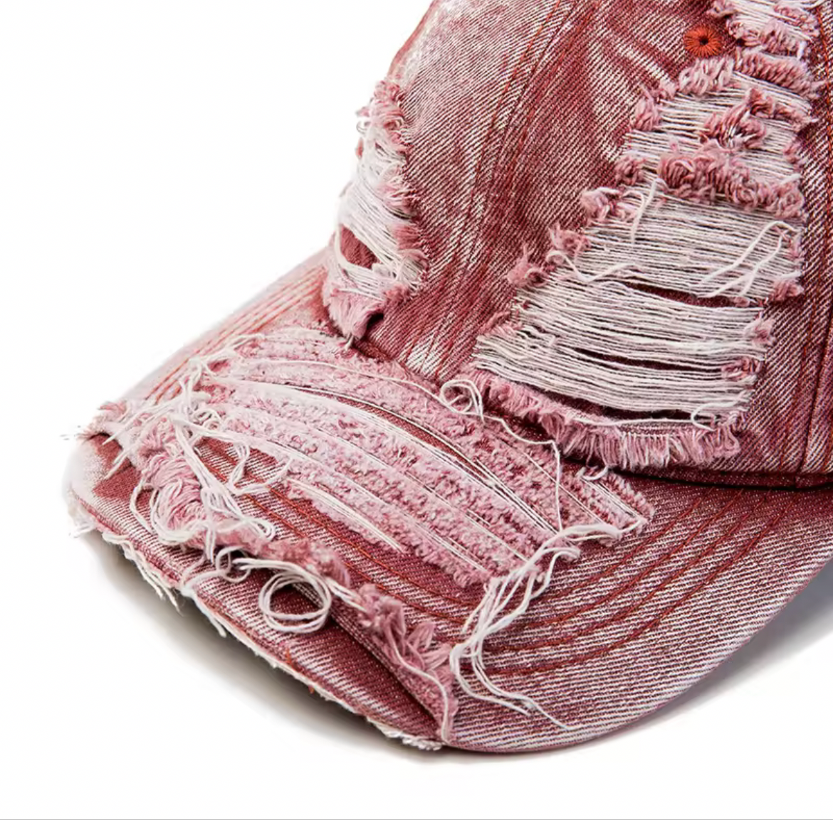 Cap With Big Rip Buy Ripped Denim Caps Online | Trendy Casual Headwear – THE SEA HORSE