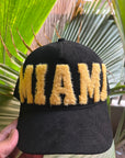 MIAMI - Black Suade Trucker Cap