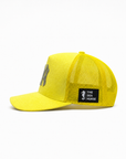 NY Rhinestone - Suede Trucker cap (Lemon Yellow)