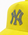 NY Rhinestone - Suede Trucker cap (Lemon Yellow)