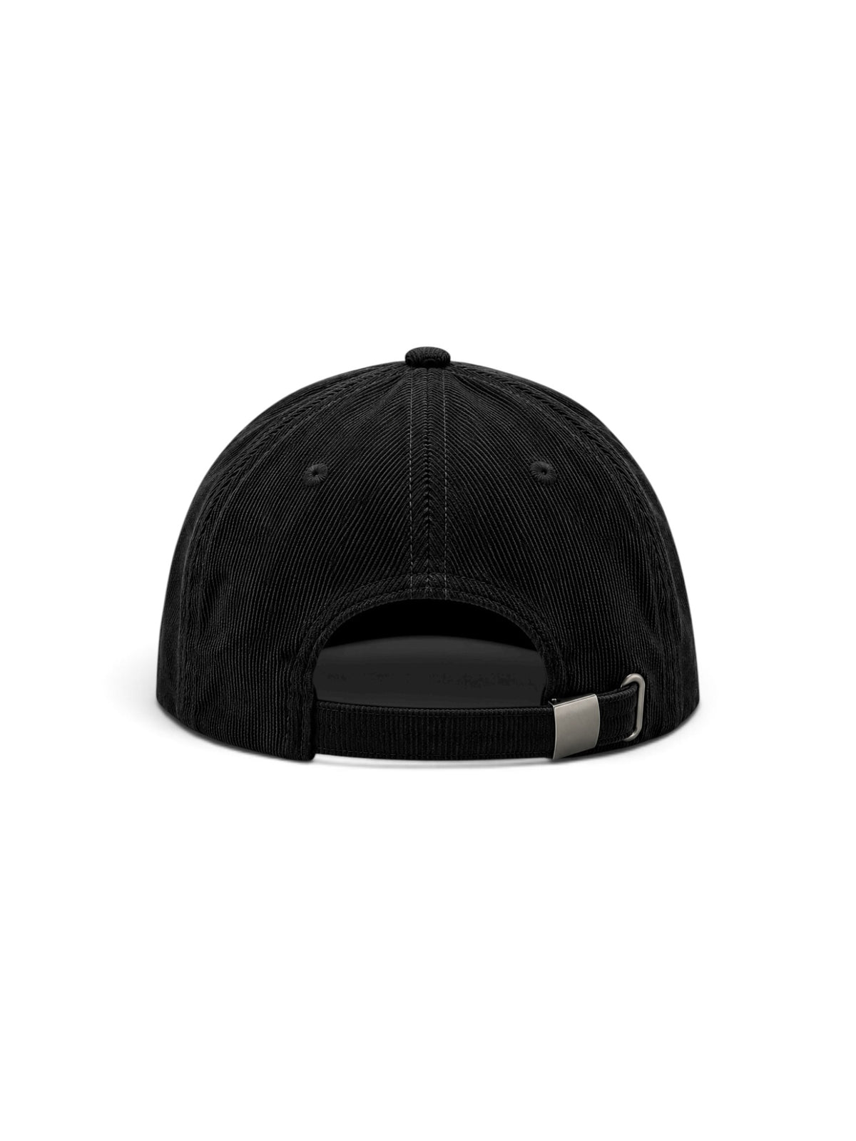 Two Tone Corduroy Snapback Cap - Black
