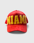 MIAMI - Red Suade Trucker Cap